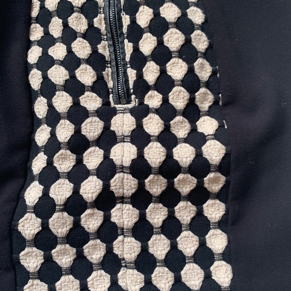 H&M black & white tweed faux leather pencil skirt - Picture 6 of 10
